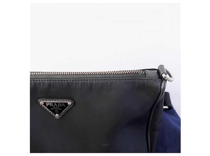 Prada Borsa a tracolla e messenger bag in nylon nero - vista 5