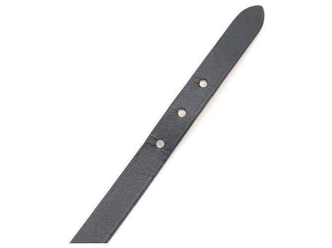 Hermès Black Leather Double Tour Strap Bracelet - view 6