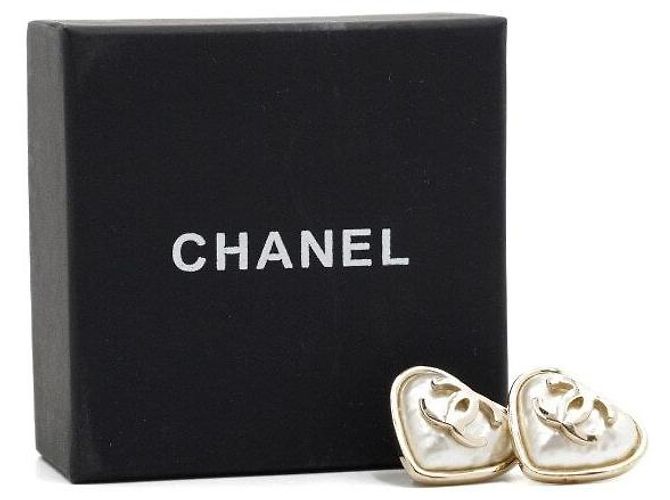 Chanel Brincos CC Pearl Heart - vista 4