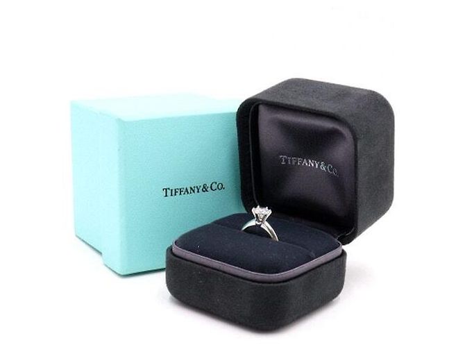 Tiffany & Co Platin Diamant Karat Ehering Größe Silber - Ansicht 5