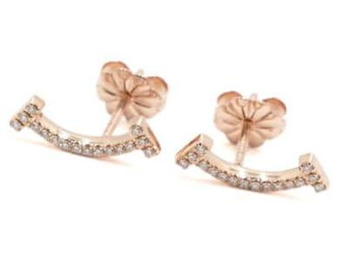 Tiffany & Co Mini Orecchini in Diamante Oro Rosa - vista 2