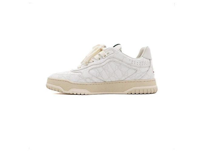 Gucci Sneaker Reweb in tela bianca da donna - vista 4