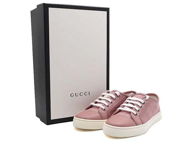 Gucci Sneakers basse GG Supreme in tela rosa - vista 6