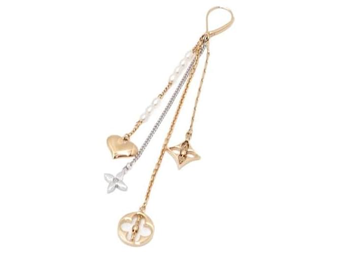 Louis Vuitton Orecchini pendenti con perla monogramma oro D'oro - vista 2