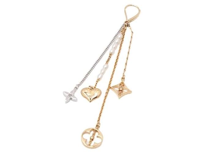 Louis Vuitton Orecchini pendenti con perla monogramma oro D'oro - vista 3