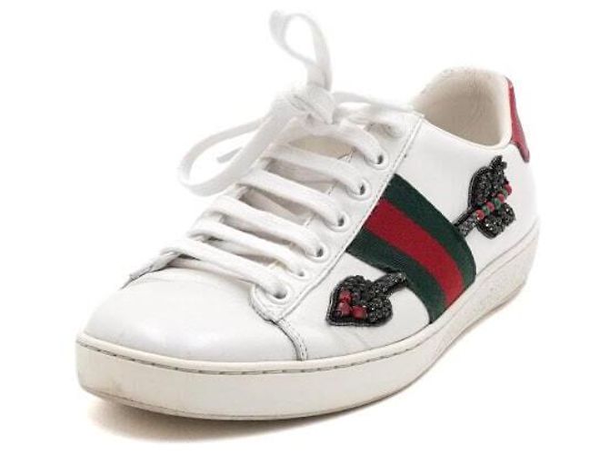 Gucci Sneaker Ace Crystal Arrow da donna - vista 2