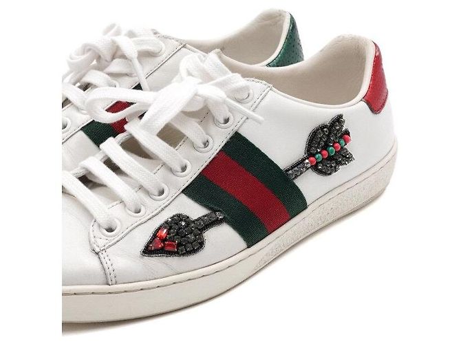 Gucci Sneaker Ace Crystal Arrow da donna - vista 6