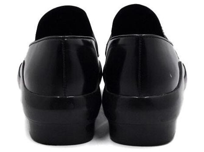 Prada Mocassini Penny con piattaforma in gomma spazzolata nera da donna - vista 5