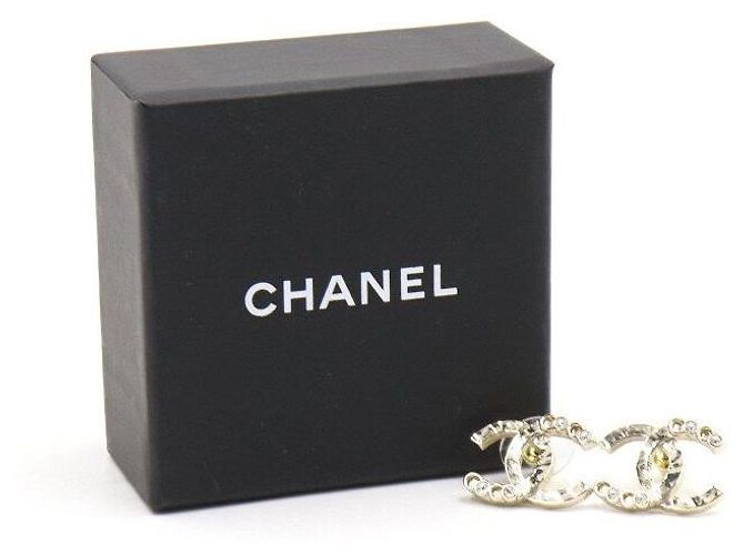 Chanel Orecchini CC Logo con strass Multicolore - vista 4