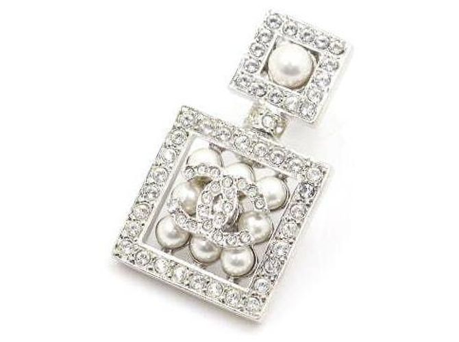 Chanel Orecchini CC quadrati in perle di cristallo da donna - Stagione Multicolore - vista 2