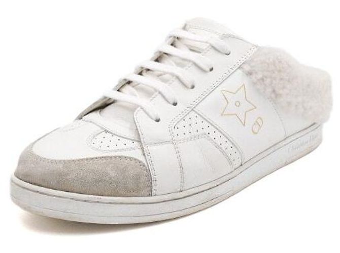 Dior Mules Star de piel de becerro y shearling blanco para mujer - vista 2