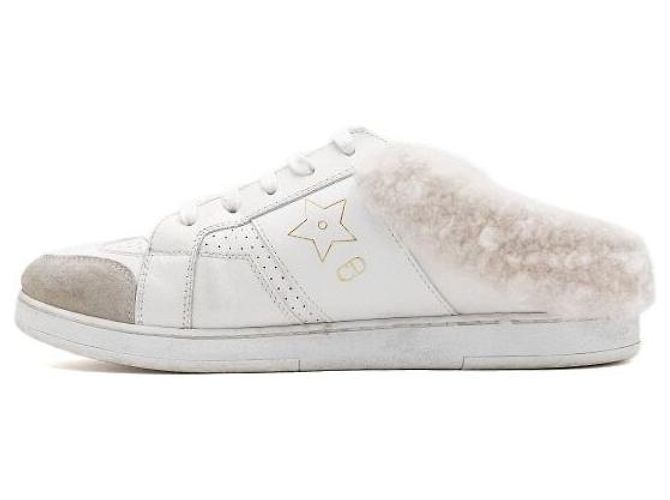 Dior Mules Star de piel de becerro y shearling blanco para mujer - vista 4