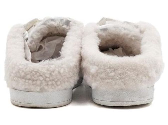 Dior Mules Star de piel de becerro y shearling blanco para mujer - vista 7