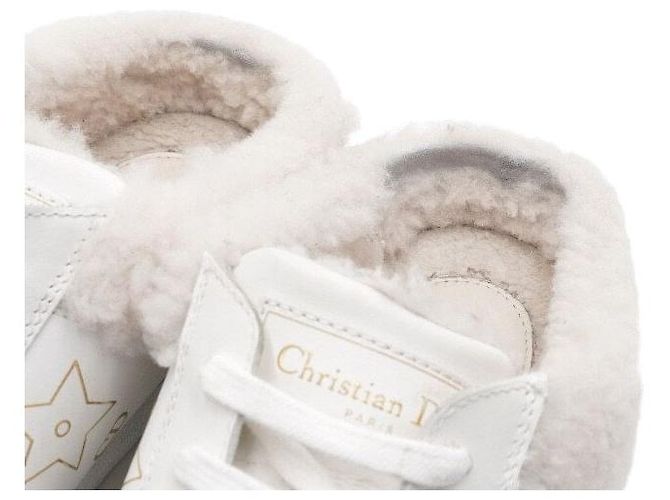 Dior Mules Star de piel de becerro y shearling blanco para mujer - vista 8