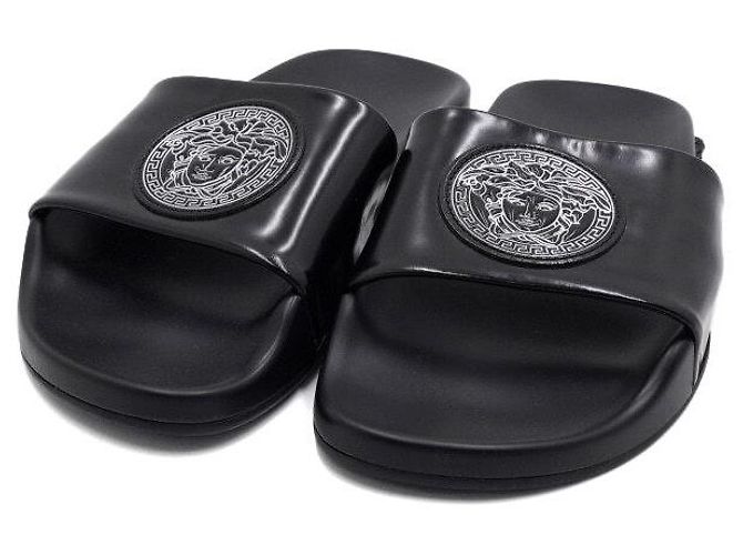 Versace Sandali in pelle Vitello con logo Medusa da donna - vista 5