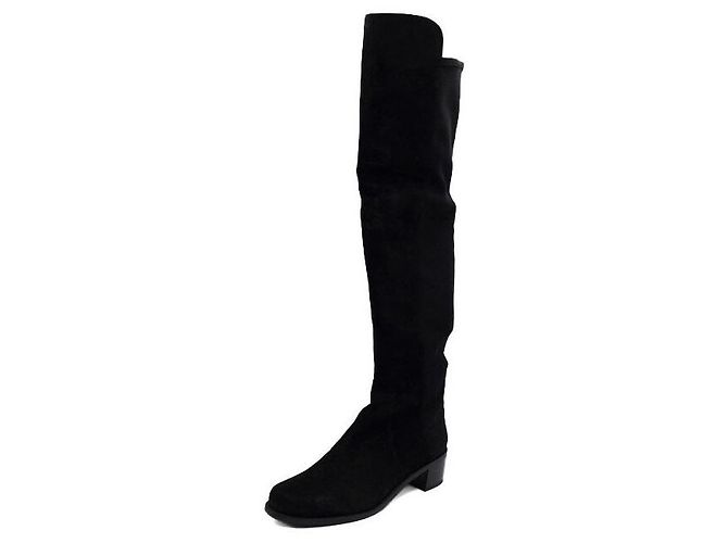 Stuart Weitzman Botas de ante negro para mujer GABRDNE - vista 2