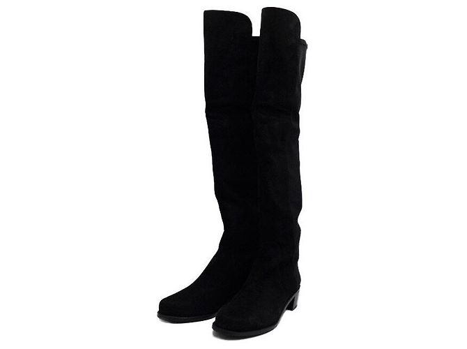 Stuart Weitzman Botas de ante negro para mujer GABRDNE - vista 3