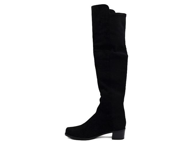 Stuart Weitzman Botas de ante negro para mujer GABRDNE - vista 4