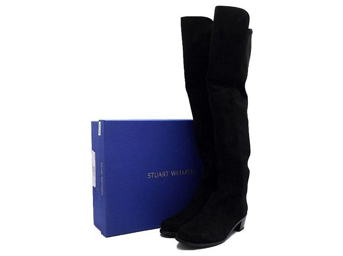 Stuart Weitzman Botas de ante negro para mujer GABRDNE - vista 6