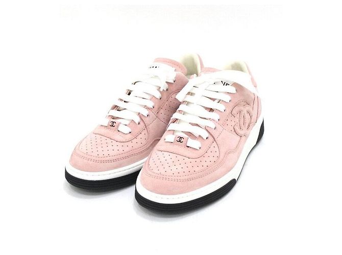 Chanel Sneaker in scamosciato da donna Workshop Collection CC Pink Airforce Rosa - vista 3