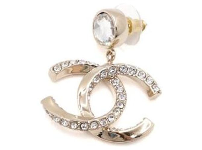 Chanel Orecchini Season Gold CC Crystal Drop Multicolore - vista 2