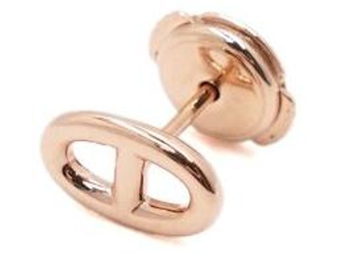 Hermès Pendientes CHAINE DANCRE Blue Stone en oro rosa Azul - vista 3