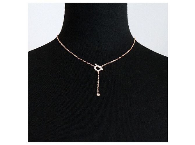 Hermès Collana lariat Finesse in oro rosa e diamanti - vista 2
