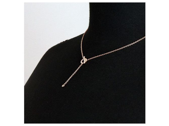 Hermès Collana lariat Finesse in oro rosa e diamanti - vista 4