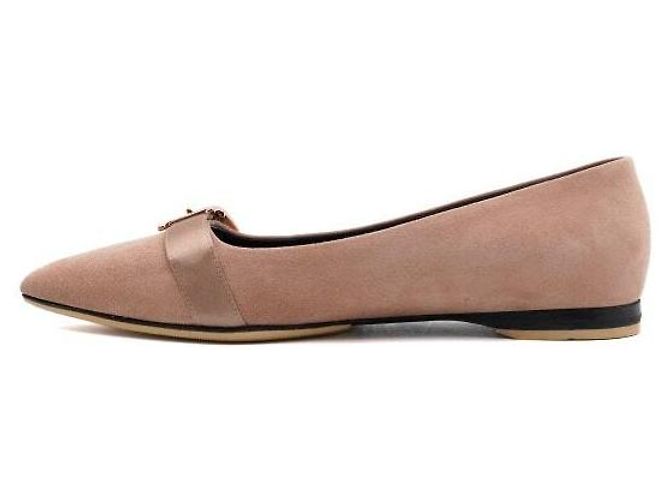 Hermès Ballerine DOUCE in scamosciato rosa - vista 4