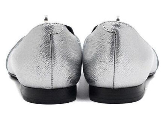Hermès Scarpe basse Pegase Mini Kelly in pelle argento metallizzato da donna - vista 7
