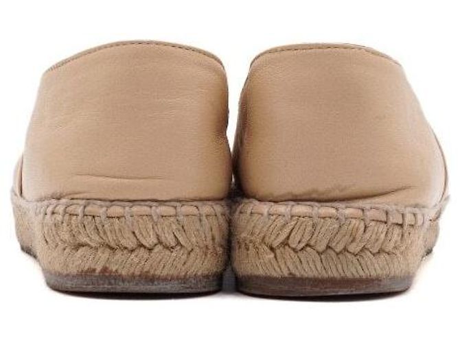Chanel Sneakers bicolore in pelle di agnello beige con logo CC per donna Marrone - vista 7