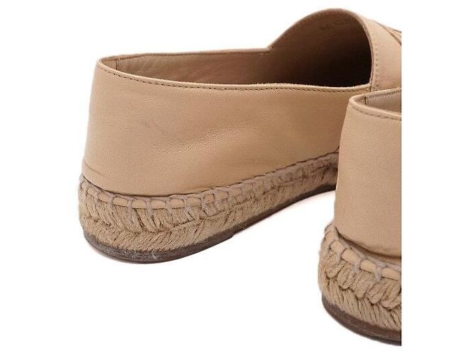 Chanel Sneakers bicolore in pelle di agnello beige con logo CC per donna Marrone - vista 9