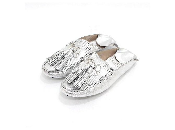 Tod's Mocassini da guida con nappe argentate - vista 3