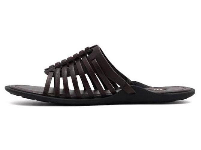 Miu Miu Sandali e ciabatte in pelle Napa marrone da donna - vista 4