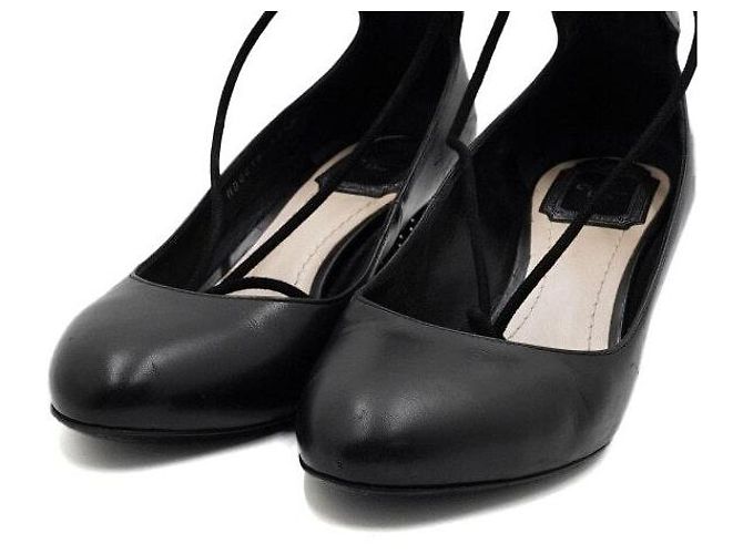 Dior Décolleté con cinturino da donna in pelle nera con borchie argentate Nero - vista 5
