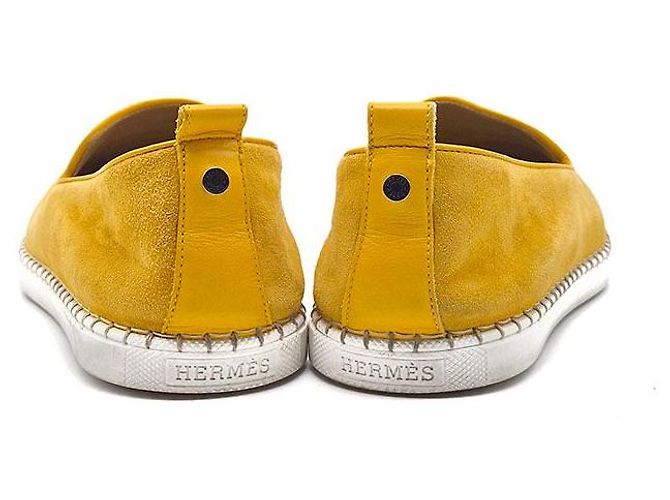 Hermès Mocassini in scamosciato Giallo - vista 5