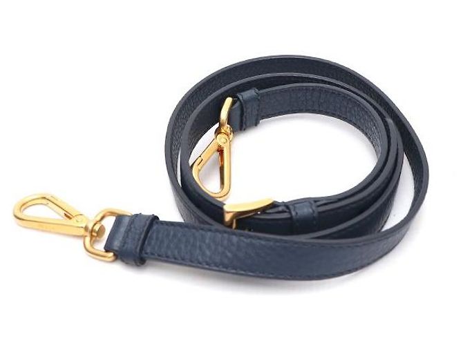 Prada Borsa Tote Viteo Daino con logo dorato Blu - vista 10