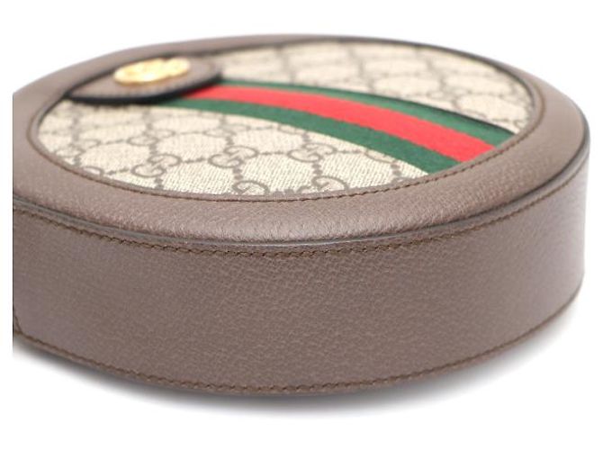 Gucci Mini borsa a tracolla GG Round con catena e borsa a tracolla Marrone - vista 15