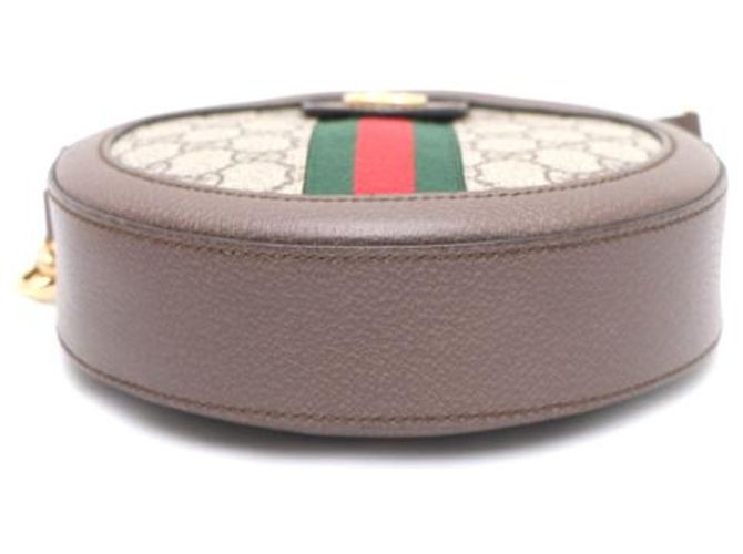 Gucci Mini borsa a tracolla GG Round con catena e borsa a tracolla Marrone - vista 16