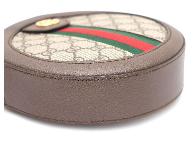 Gucci Mini borsa a tracolla GG Round con catena e borsa a tracolla Marrone - vista 6