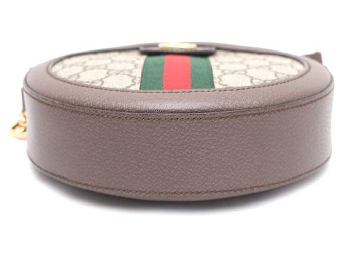 Gucci Mini borsa a tracolla GG Round con catena e borsa a tracolla Marrone - vista 7