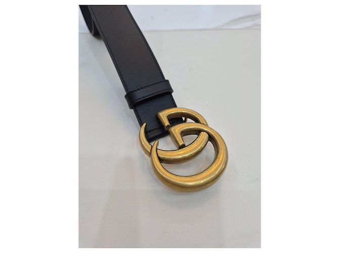 Gucci Breiter Ledergürtel Schwarz Inch - Ansicht 15