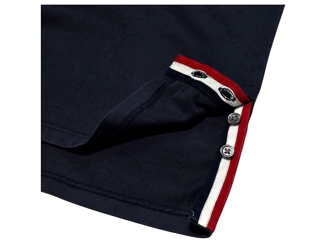 Thom Browne Kurzärmeliges T-Shirt mit Streifen und Tasche Blau - Ansicht 3