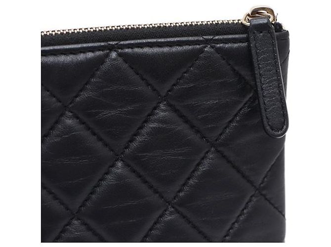 Chanel Clutch in agnello con nastro di velluto Nero - vista 12