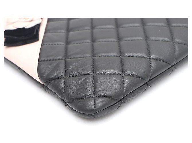 Chanel Clutch in agnello con nastro di velluto Nero - vista 6