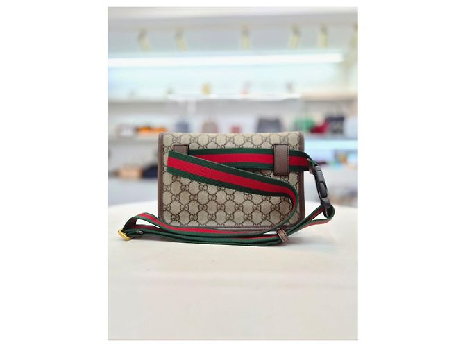 Gucci Vintage Supreme Web Hip Pack Gürteltasche Braun - Ansicht 14