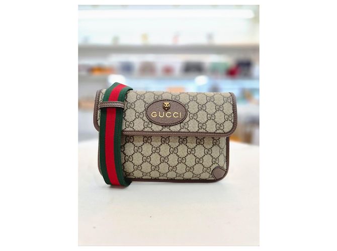 Gucci Vintage Supreme Web Hip Pack Gürteltasche Braun - Ansicht 2