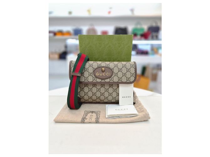 Gucci Vintage Supreme Web Hip Pack Gürteltasche Braun - Ansicht 9
