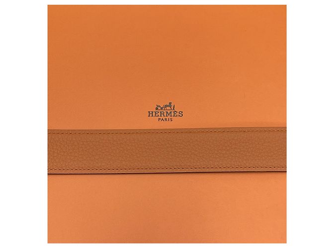 Hermès Reversible Belt Black/Orange Silver Shiny - view 7