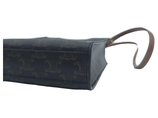 Céline Bolsa Tiracolo Cabas Vertical Mini Triumph Tote Brown - vista 7